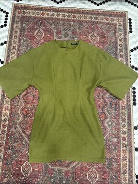 mini pocket dress Pink Cotton Flax Kangaroo Pocket Mini Dress 66